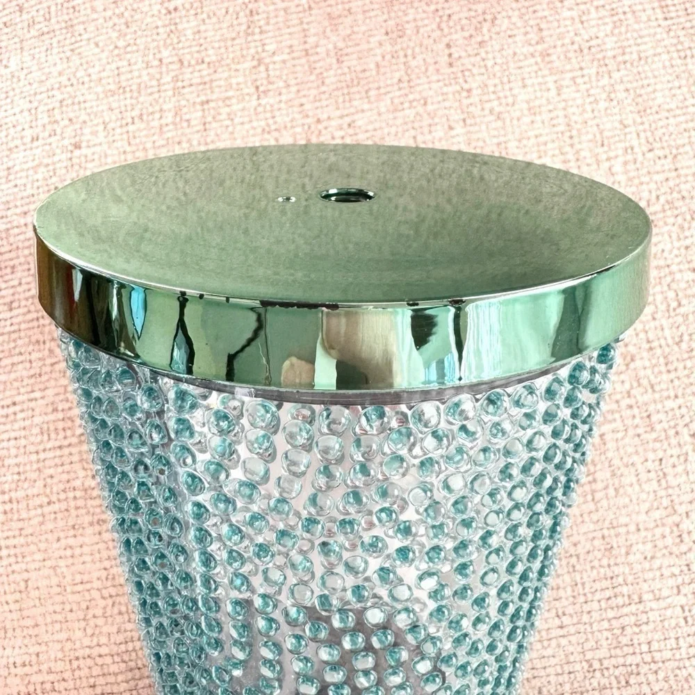 STARBUCKS Tumbler Green Circle Logo Studded Metallic Texture Dot 2014